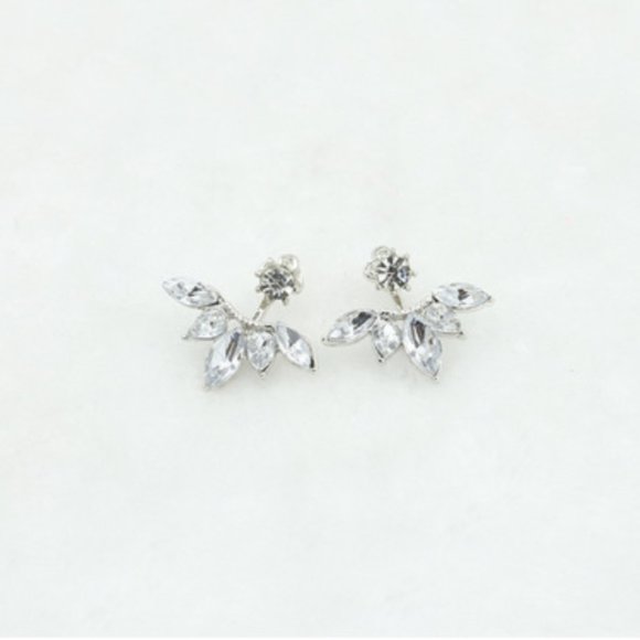“Diamond Princess" Floral Unique Cute Stud Earring - Picture 5 of 14